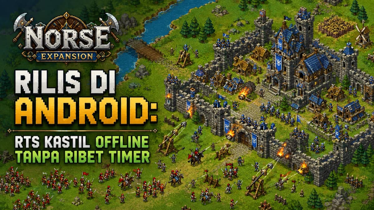 Norse Expansion Rilis di Android: RTS Kastil Offline Tanpa Ribet Timer